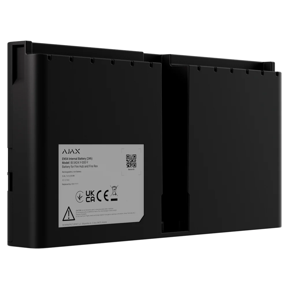Batería Li-ion recargable (7.4V / 5Ah) Para AJ-EN54-FIREHUB y AJ-EN54-FIREREX - Duración 24h - Color negro
