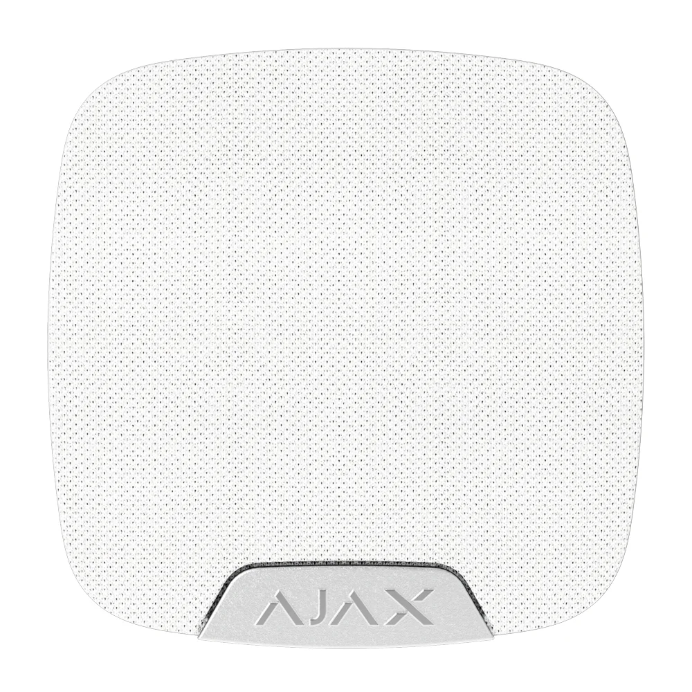 Sirena para interior - Ajax Superior - Alimentación 2 pilas CR123A 3.0 V Panasonic - Soporte con tornillo de fijación - Inalámbrico 868 MHz Jeweller - Presión sonora máxima 105 dB / Sonido regulable - Certificado grado 2