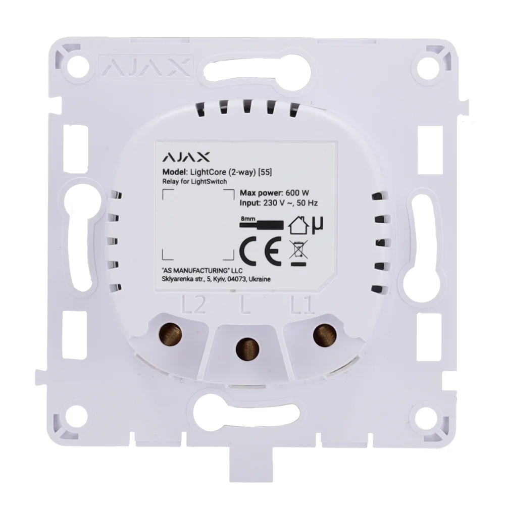 Ajax LightSwitch LightCore 2-way. Interruptor Conmutado