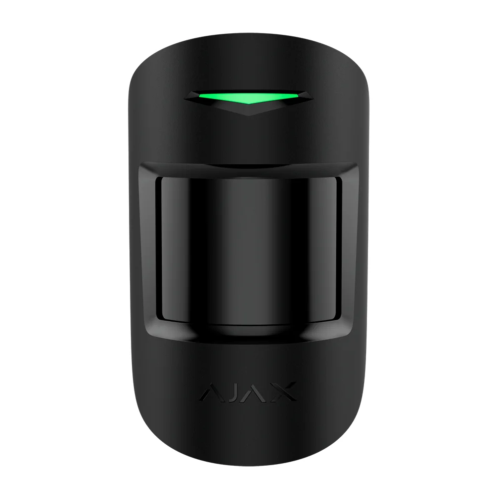 Detector PIR doble tecnología - Ajax Superior - Alimentación 1 pila CR123A 3.0 V Panasonic  - Soporte con tornillo de fijación - Inalámbrico 868 MHz Jeweller - Rango de detección 12 m - Certificado grado 2