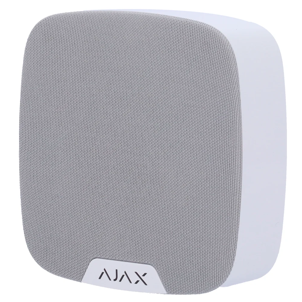 Módulo de voz inalámbrico - Inalámbrico 868 MHz Jeweller - Presión sonora máxima 103 dB - Alimentación 4 pilas CR123A 3.0 V - Optimización de voz con IA - Soporte con tornillo de fijación