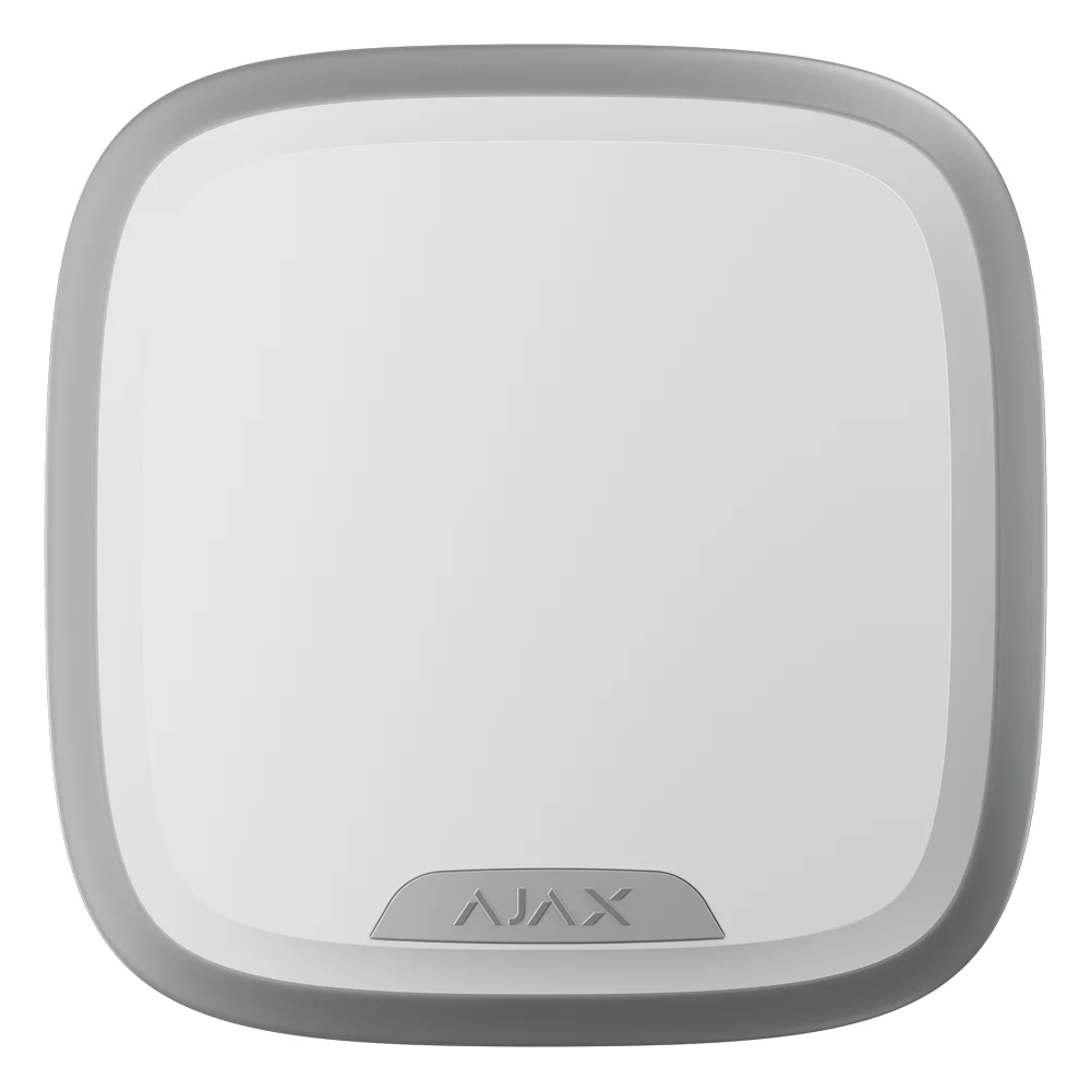 Sirena exterior - Certificado NFA2P y grado 3 - Inalámbrico 868 MHz Superior Jeweller - Presión sonora máxima 107 dB / Sonido regulable - Detección y alerta de inhibición - Alimentación 8 pilas CR123A 3.0 V - Salto de frecuencia contra inhibición
