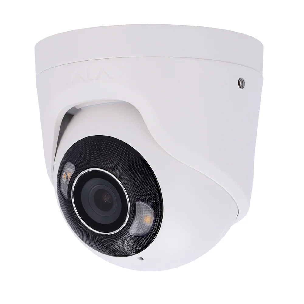 Cámara IP Turret 5 Megapixel Ajax - 1/2.8" Progressive Scan CMOS - Lente 2.8 mm, Ranura MicroSD hasta 256GB
 - IR 50m | Luz Blanca 50 m | PoE 802.3at - Con Inteligencia Artificial - Color blanco