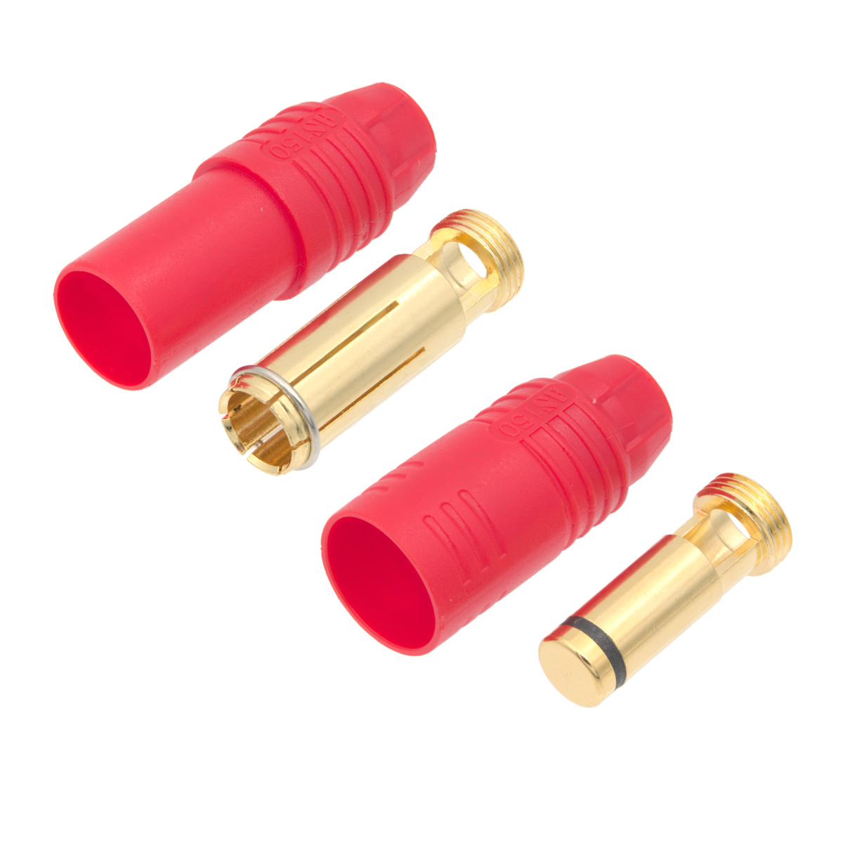 Pack de conectores AS150 Macho/Hembra Rojo con resistencia de alta corriente [70A/150A]