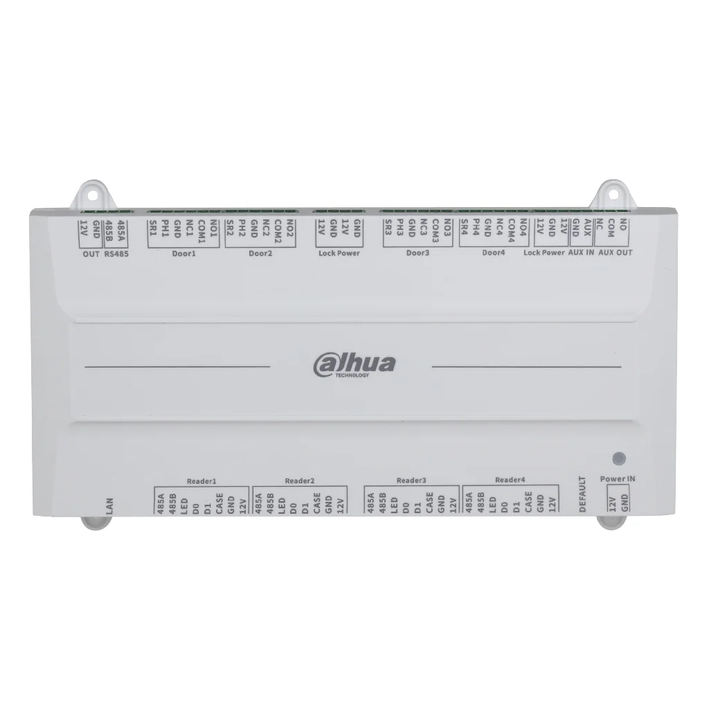 Controladora 4 Puertas / 1 Dirección para Carril DIN IP Wiegand RS-485