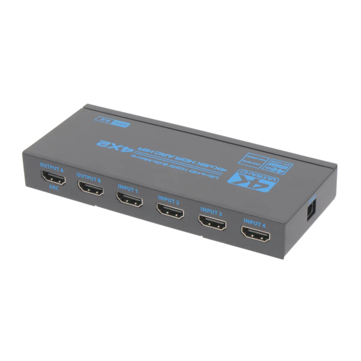 Matriz 4x2 4K@60Hz EDID + AUDIO 3.5mm Jack HDCP2.2 — imagen 2