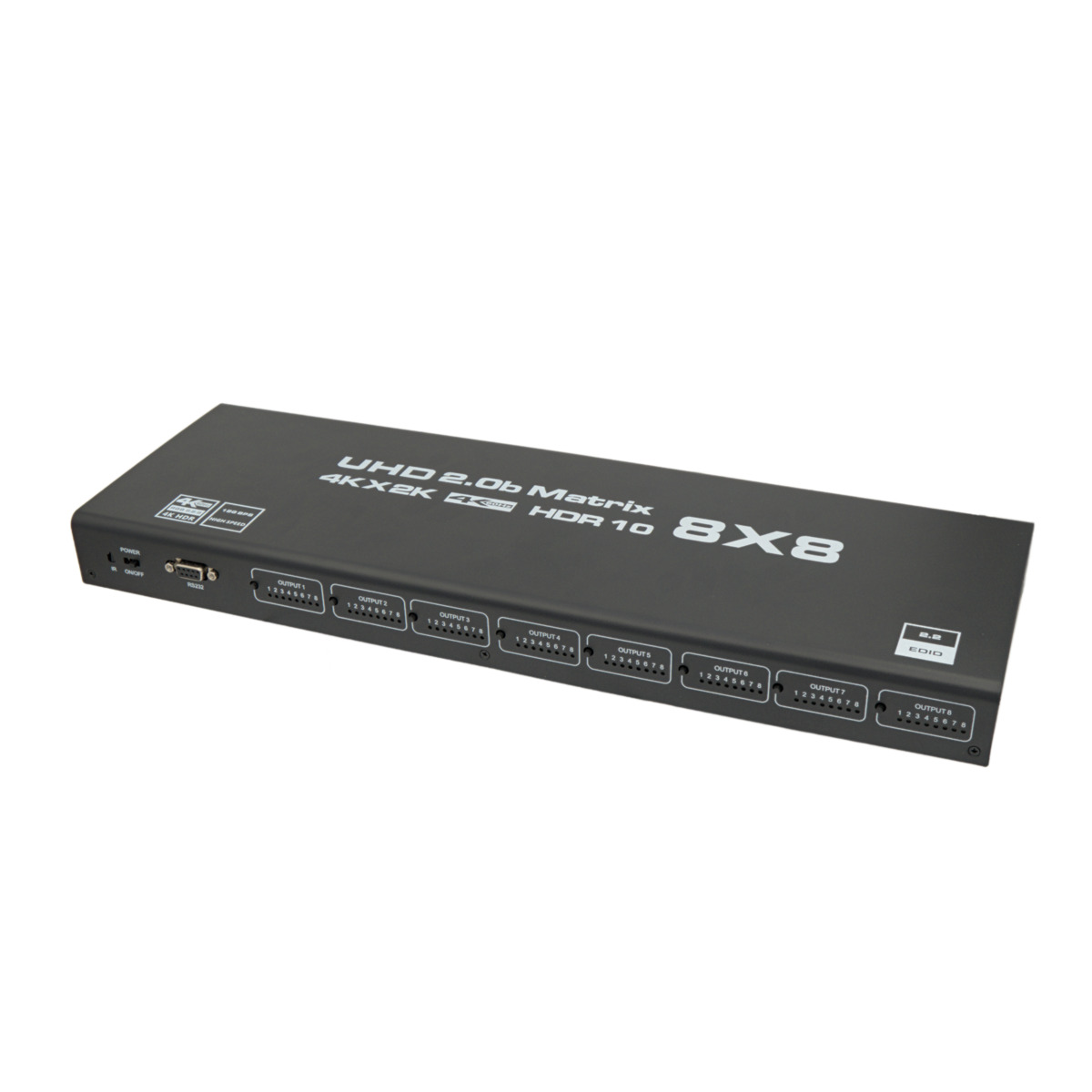 Matriz HDMI 8x8 4K@60Hz HDCP2.2 y control RS232