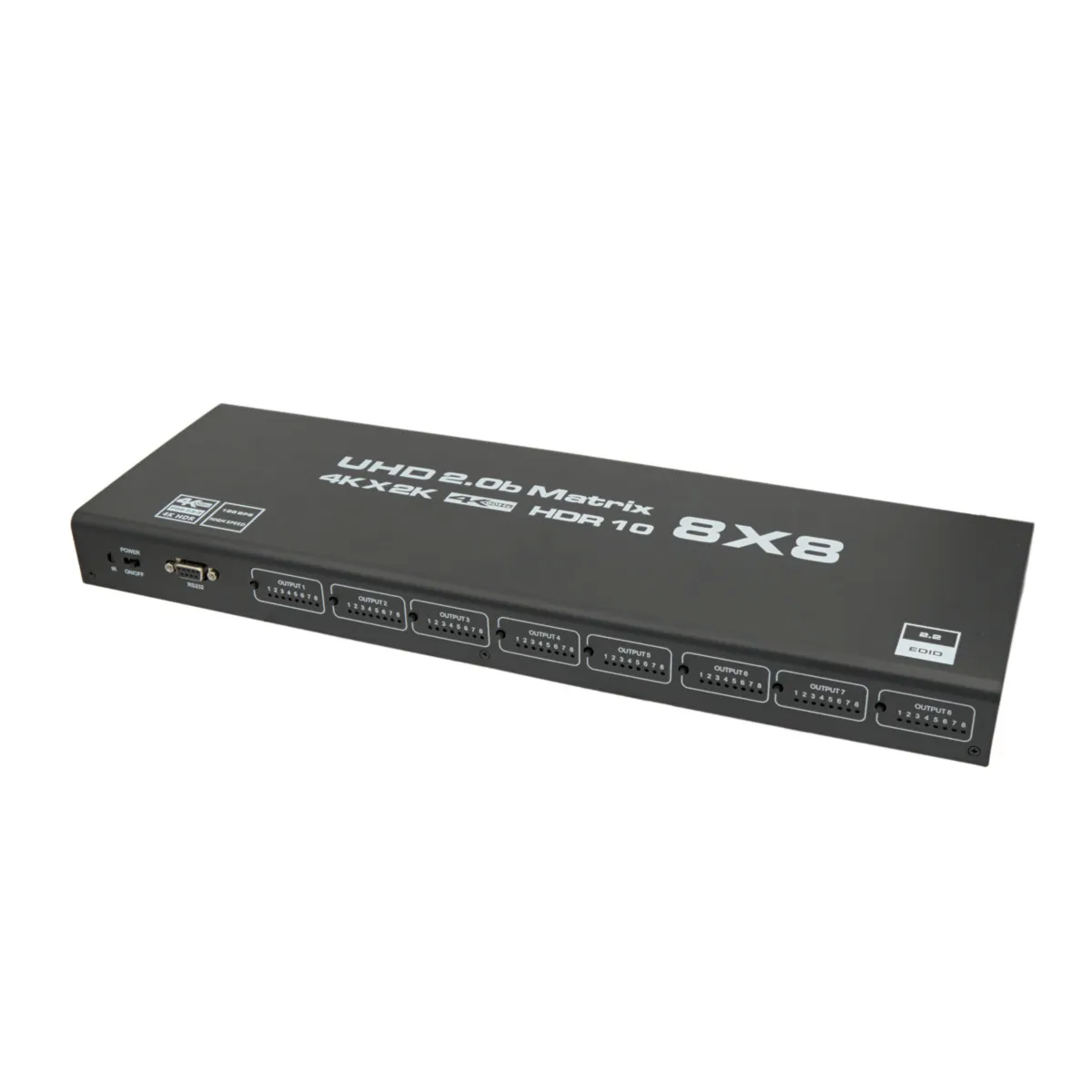 Matriz HDMI 8x8 4K@60Hz HDCP2.2 y control RS232