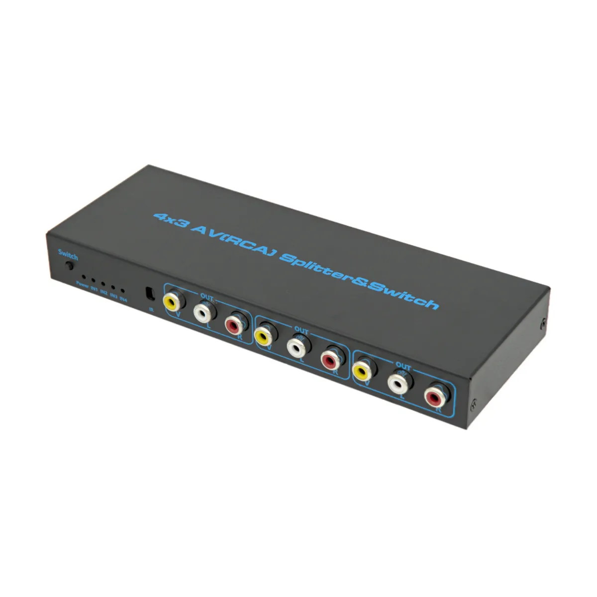 Splitter/Switch 4x3 Video Compuesto AV (No matriz)