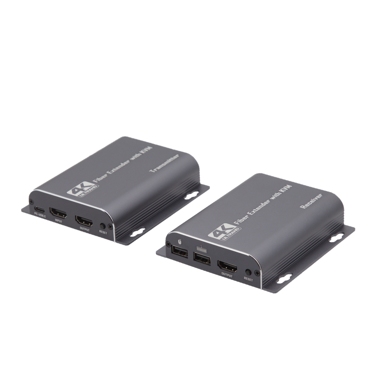 Extensor HDMI y KVM por Fibra Óptica, 4K@30Hz