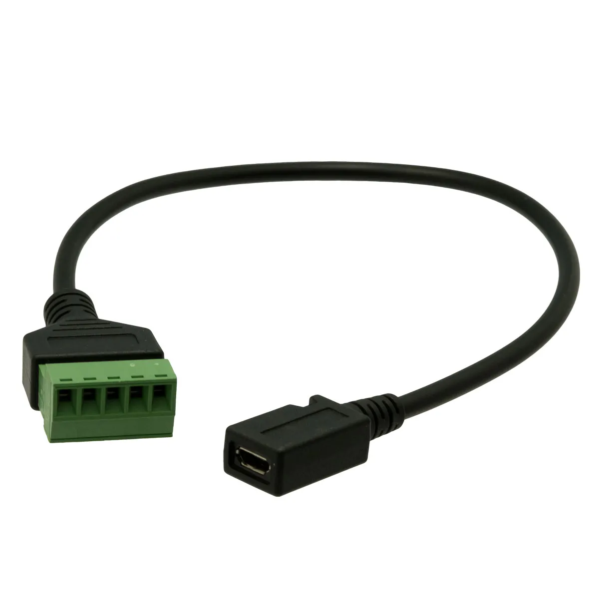 Micro USB 5-Pin Female to Terminals, 0.25m