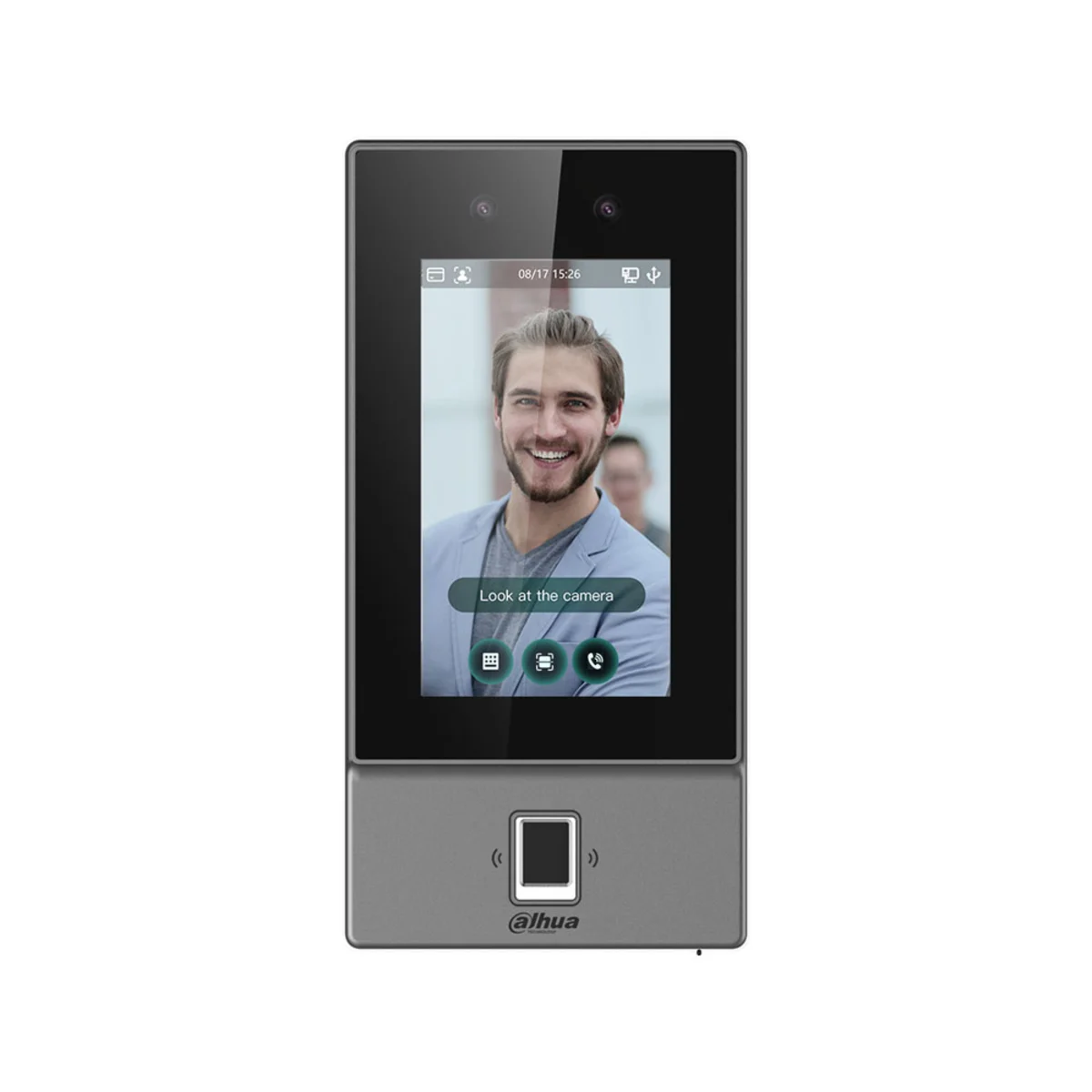 Lector Autónomo LCD 4.3" táctil de Reconocimiento Facial+PIN+Tarjeta+QR WiFi 2.4GHz IP65