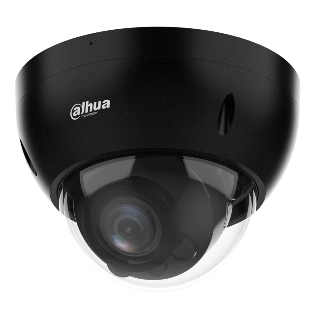 Dome IP H.265 2M WDR Starlight IR40m 2.7-13.5VFM IP67 IK10 PoE MIC AI. Color negro