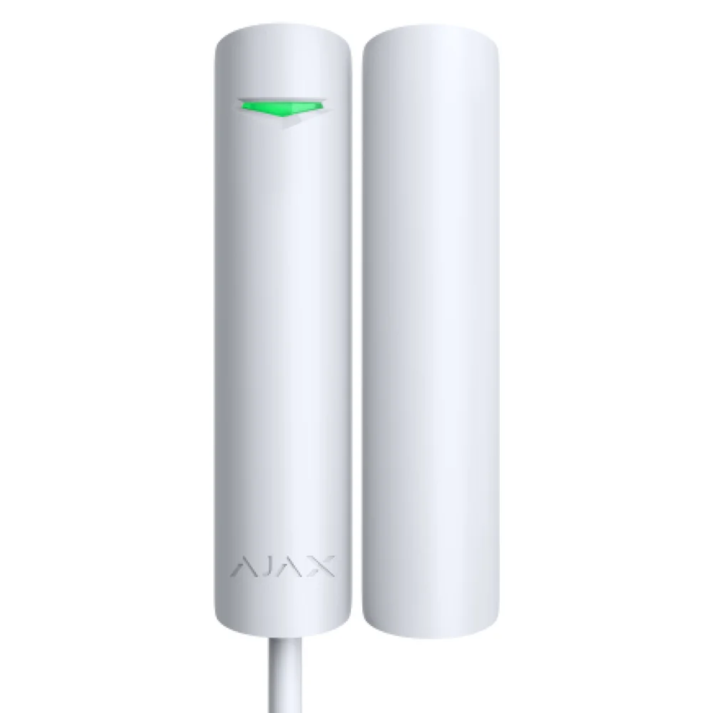 Ajax DoorProtect Plus Fibra. Contacto magnético, impacto e inclinación cableado Fibra. Color blanco