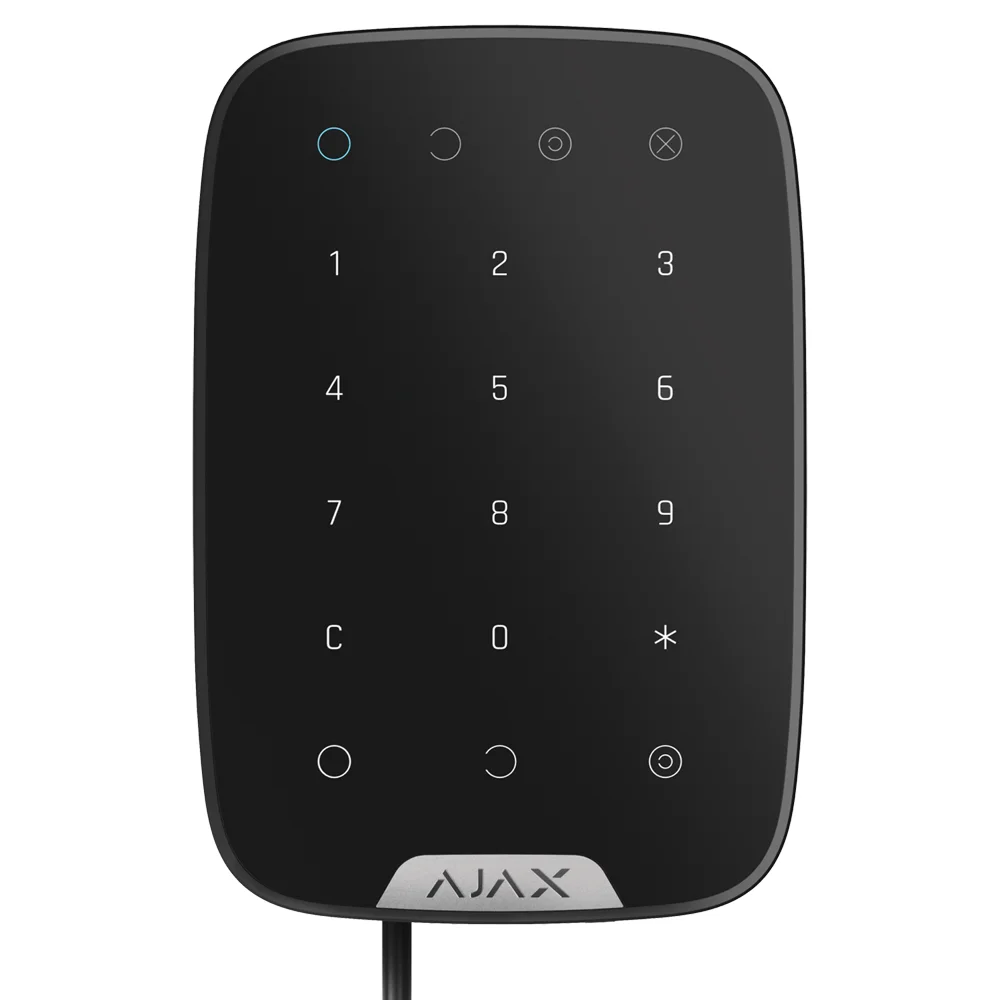 Ajax KeyPad Fibra. Teclado táctil cableado Fibra. Color negro