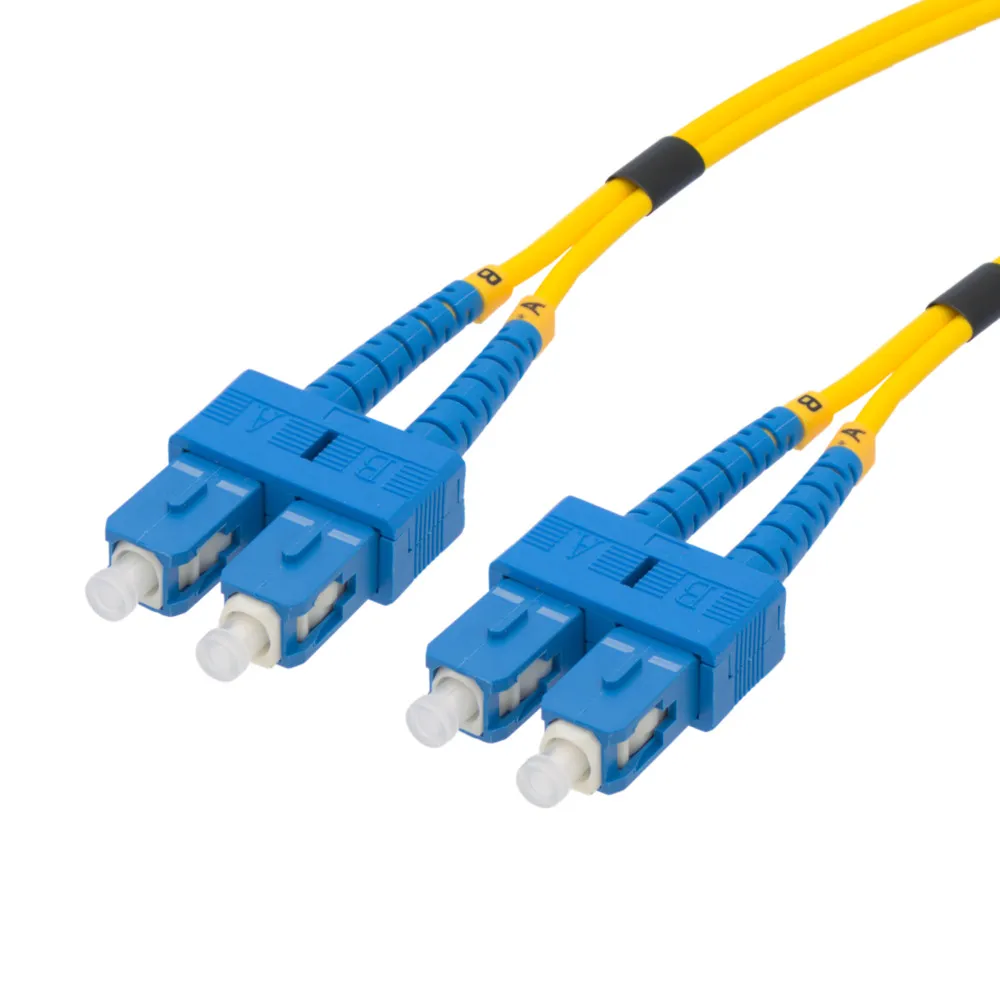 Cable de fibra óptica SC/UPC a SC/UPC Monomodo Duplex, 0.5m