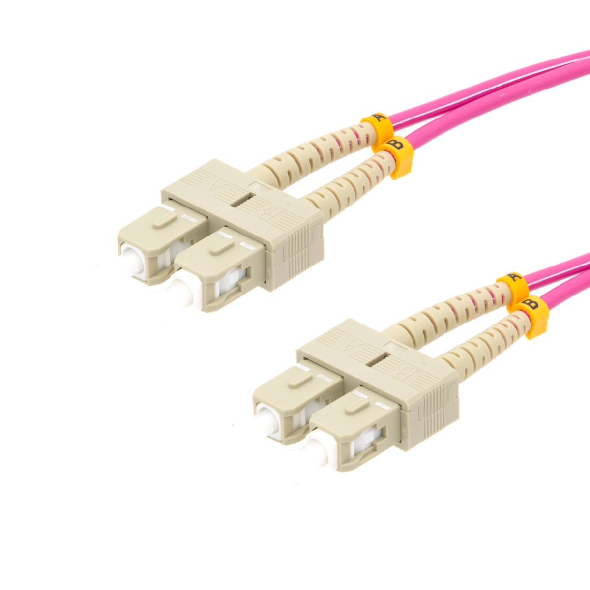 Cable de fibra óptica SC/UPC a SC/UPC OM4 Duplex, 5m