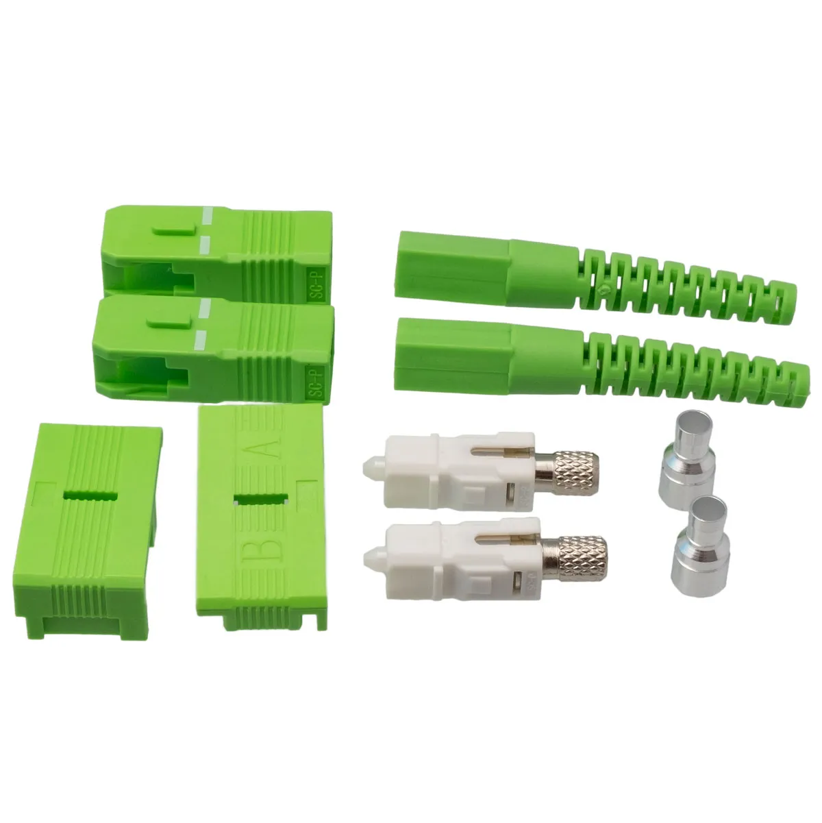 Conector SC/APC duplex de fibra óptica para grimpar cable de 3mm