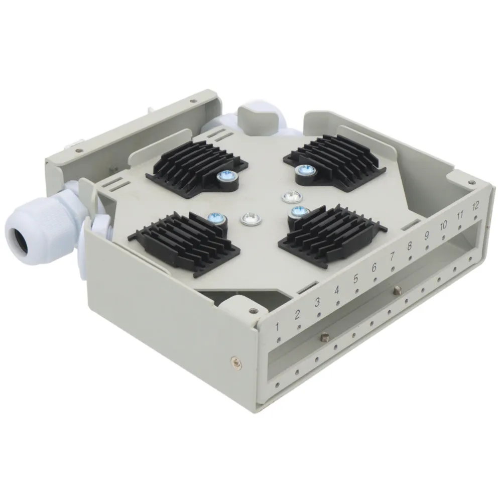 Patch Panel de Fibra Óptica para Carril DIN - 12 puertos SC SX / LC DX — imagen 2