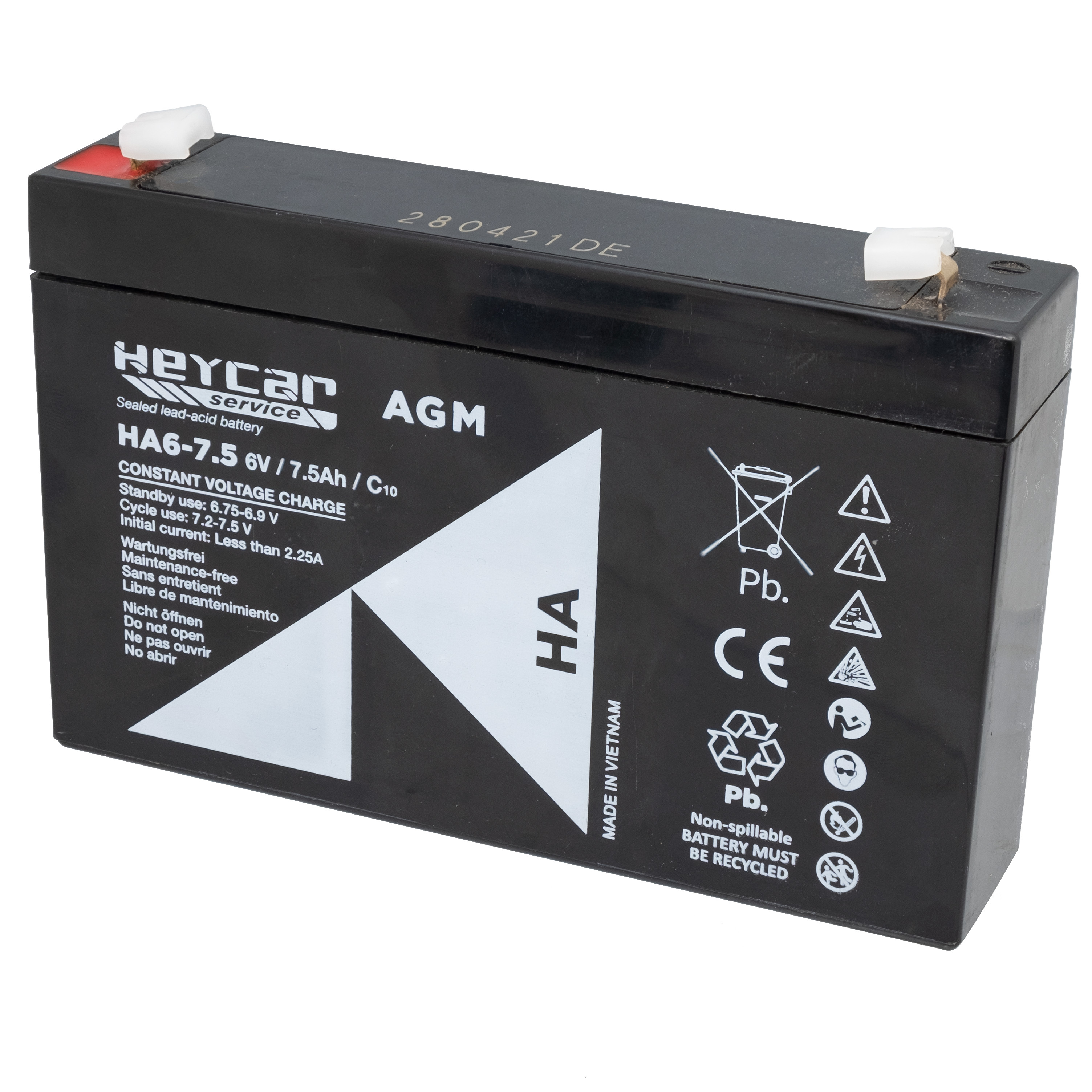 Bateria 12V 7,5Ah HeyCar HA 70x48x101mm