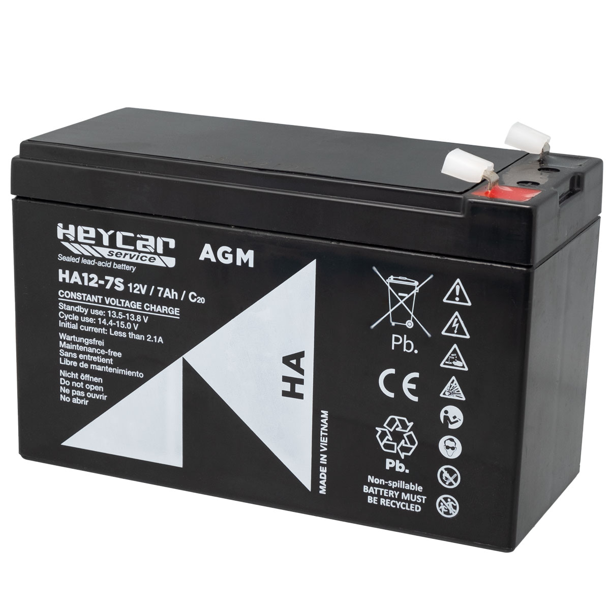 Batería 12V 7Ah HeyCar HA 151x65x94mm