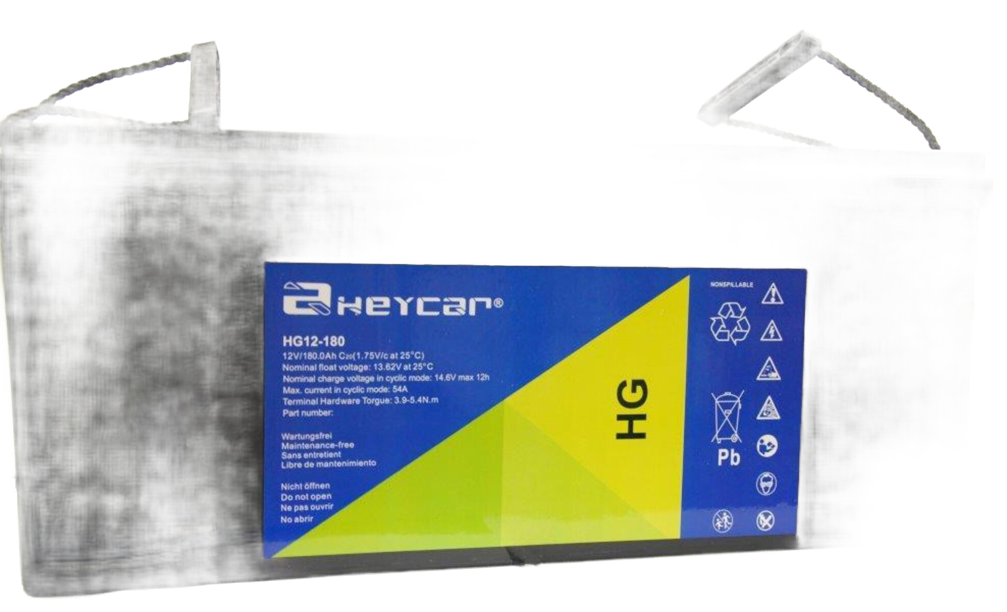 Batería 12V 185Ah HeyCar HG 530x209x214(219) (L x W x H)