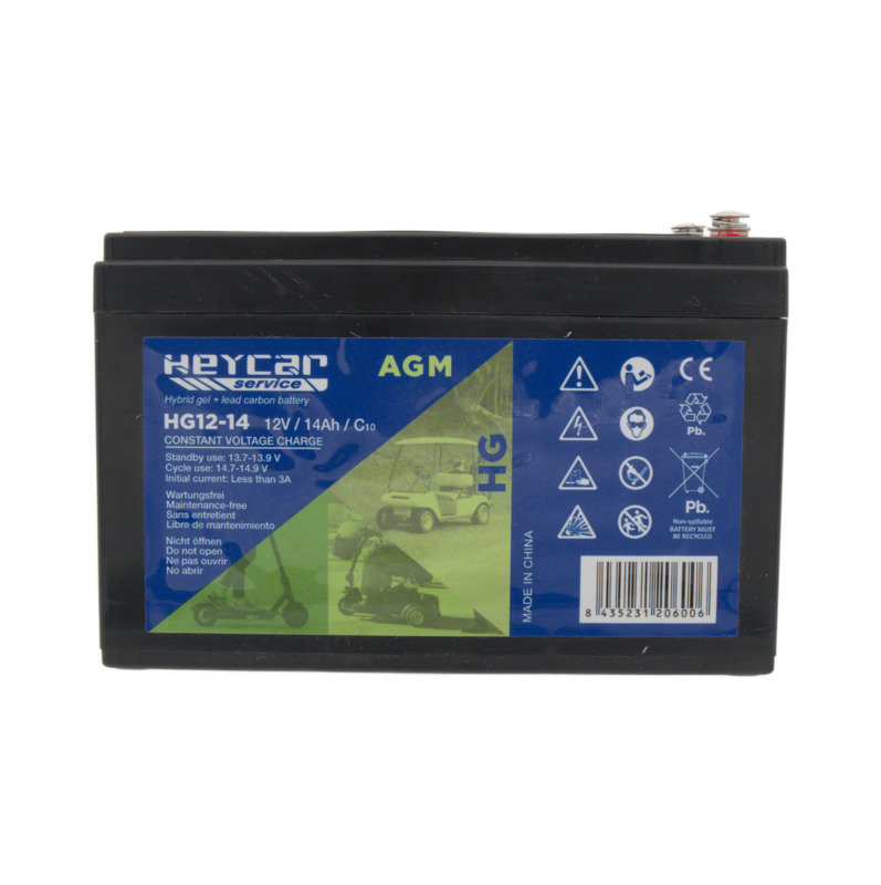 Batería 12V 14Ah HeyCar HG 151x99x98mm (para vehículos eléctricos)