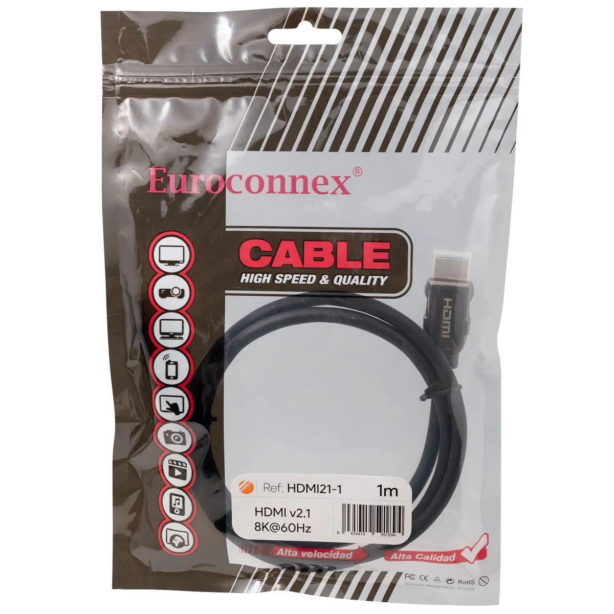 HDMI 2.1 8K@60Hz PVC, 30AWG, 3m — imagen 3