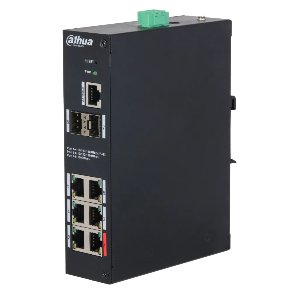 Switch Hardened PoE 6 puertos Gigabit +2RJ45 Gigabit +2SFP Gigabit 90W Gestionable Layer2