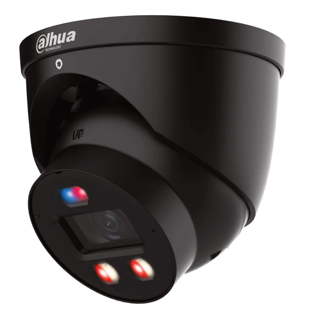 MiniDomo IP WizColor TiOC PRO H265 8M WDR Iluminación Dual LED30m/IR30m 2.8mm IP67 PoE MIC/Altavoz AUDIO E/S AI Color Negro