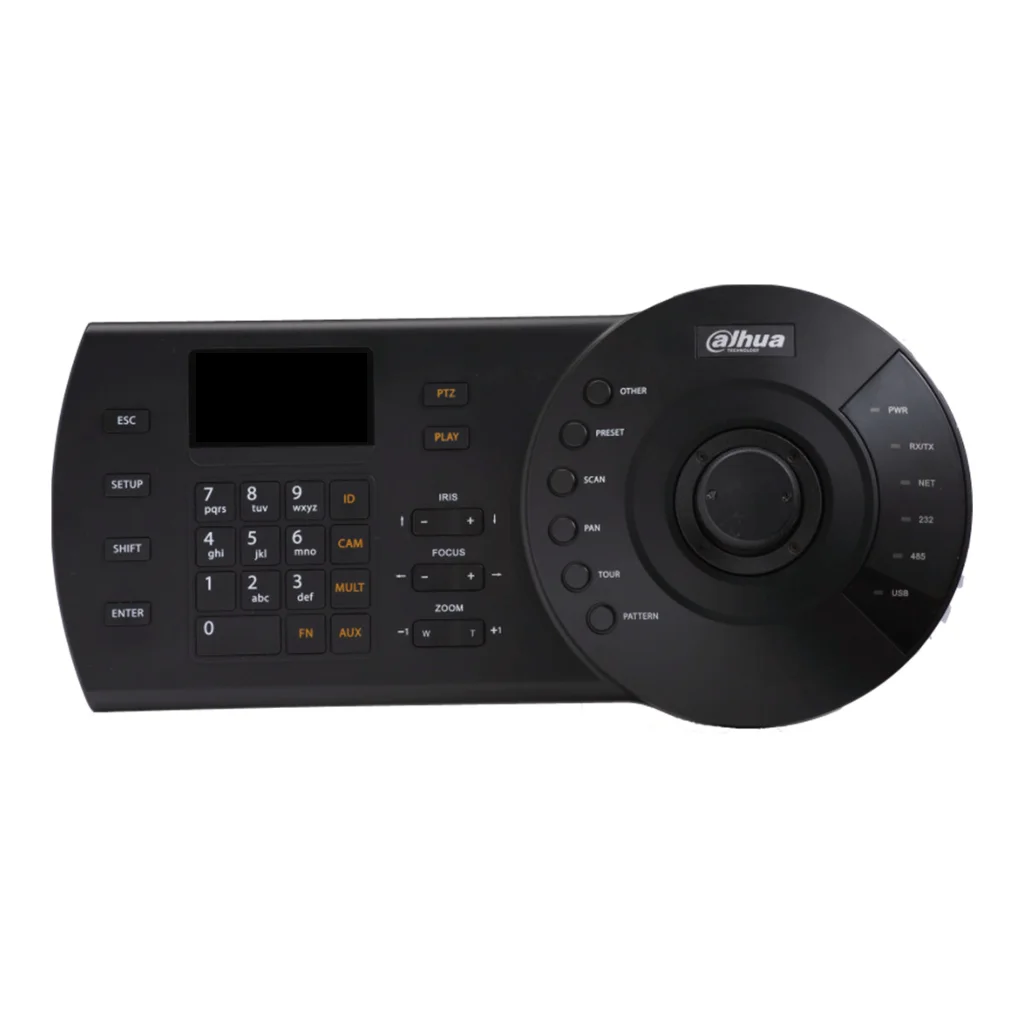 Teclado IP RS485/RS422/USB/RS232 para control PTZ DVR NVR 3 Ejes 12Vdc