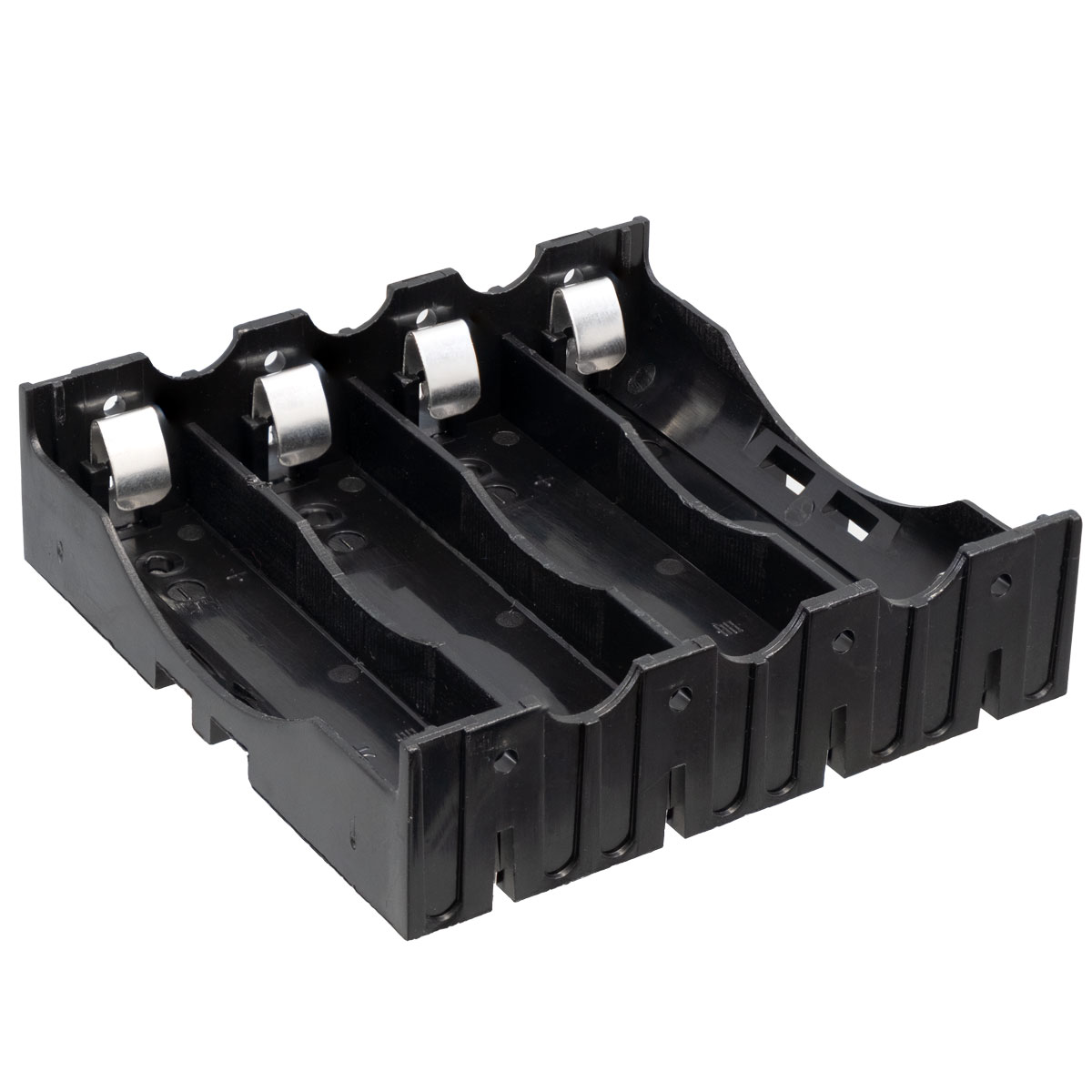 Portapilas de 4 unidades para pilas 18650, para circuito impreso