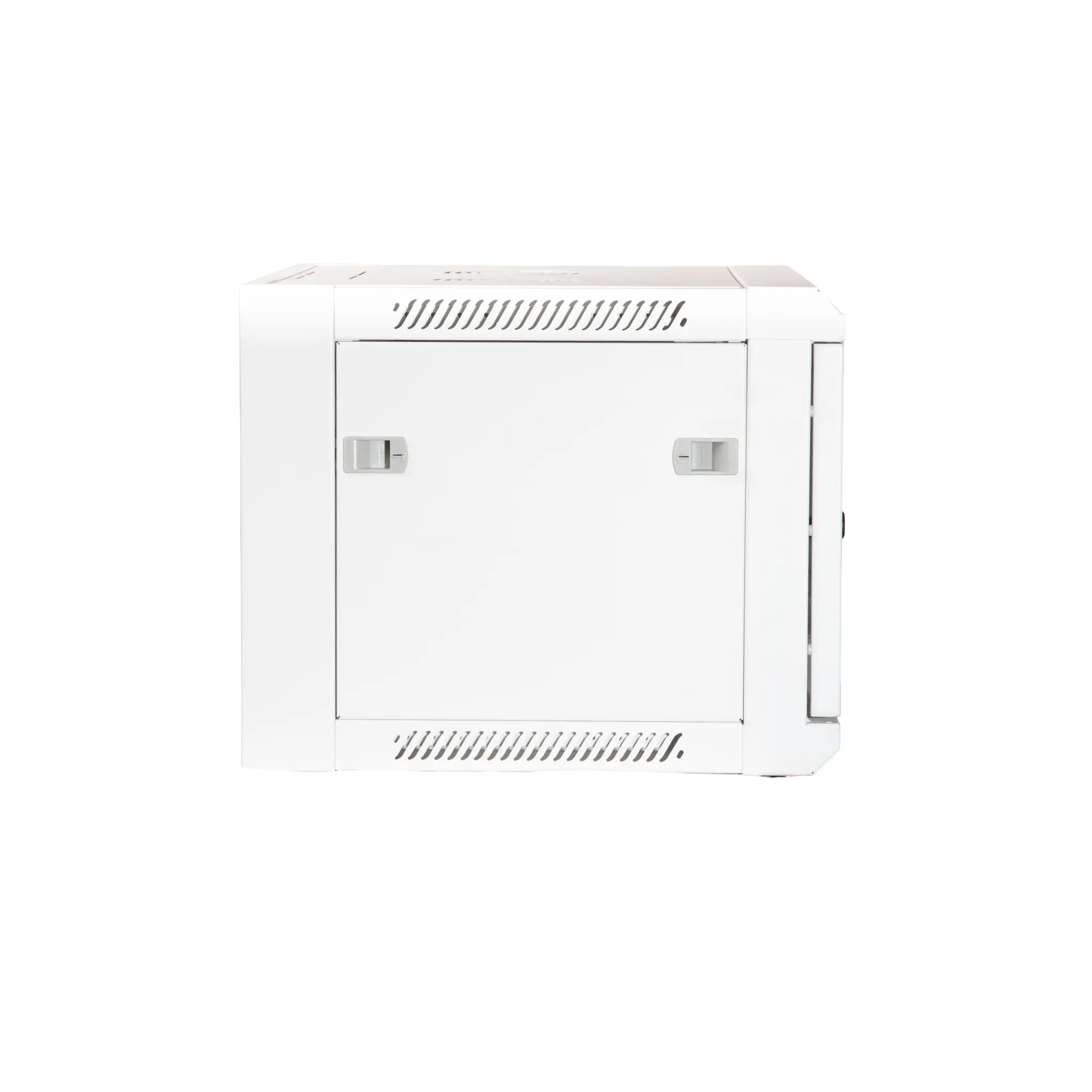 19" Armario rack 6U, Ancho:570mm, Fondo:450mm, Puerta Cristal con perforado hexágono, blanco — imagen 3