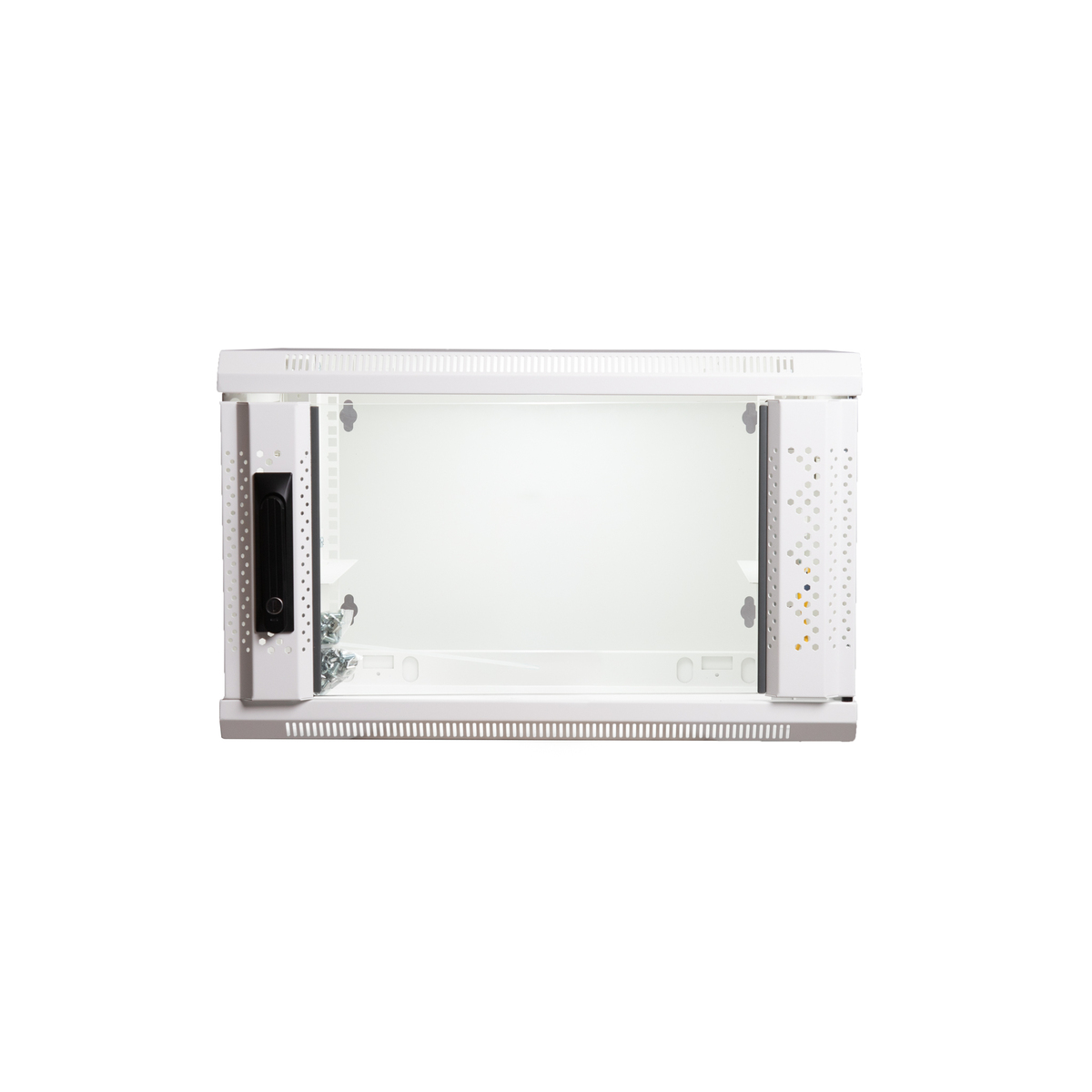 Armario rack de pared 6U 19" Abatible de Doble Sección - Blanco [600x550x370]