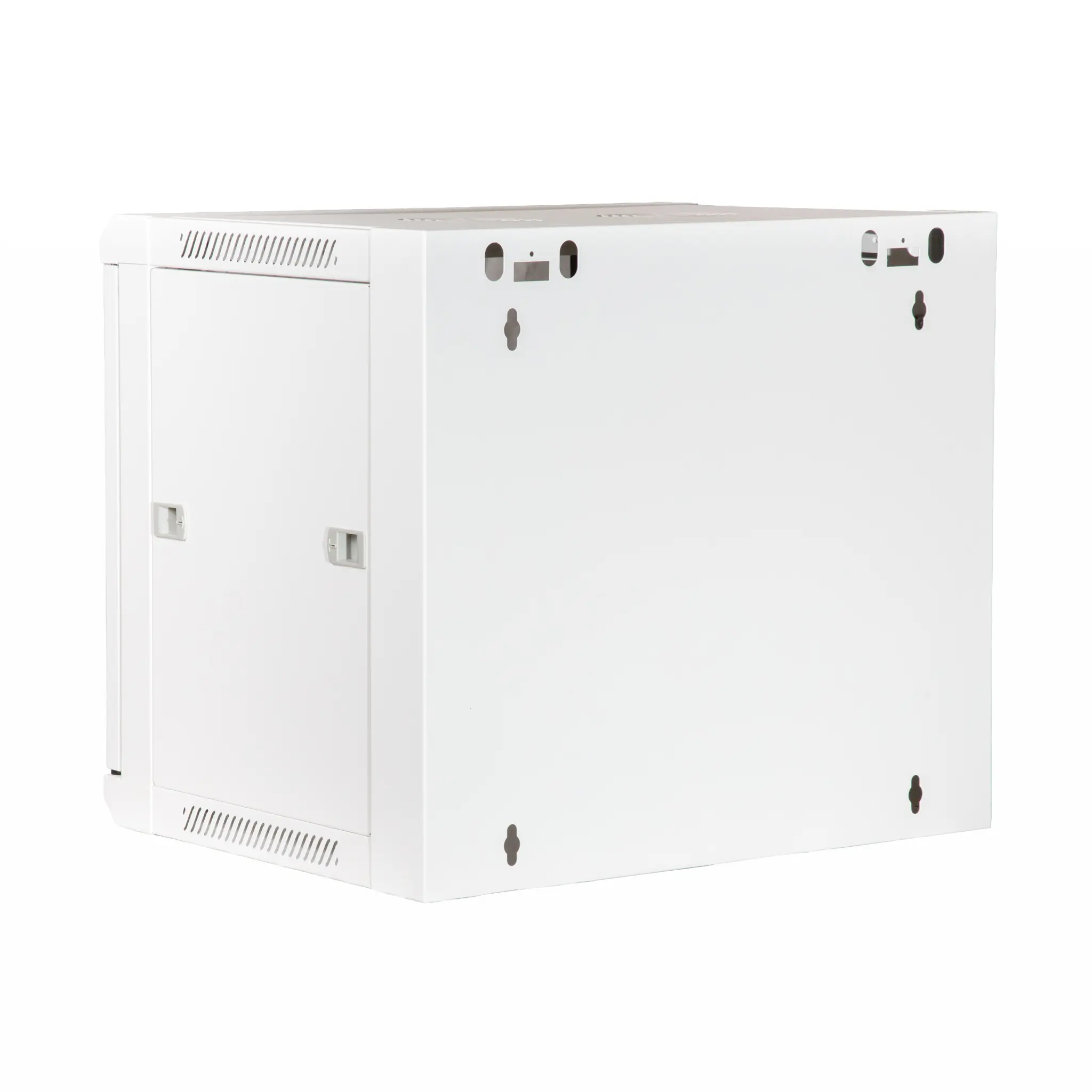 19" Armario Rack 9U, Fondo 450mm, Puerta de cristal con perforado hexágono, blanco — imagen 6