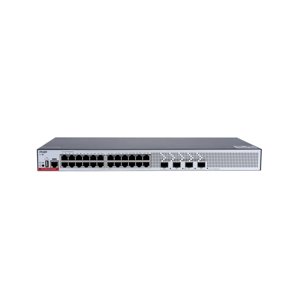 Ruijie Switch Cloud Gestionable L3 - 24 puertos PoE RJ45 1G + 4 puertos SFP+ 10G