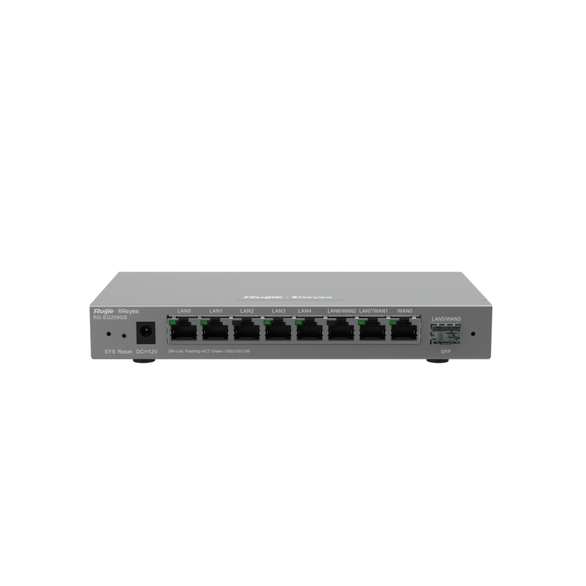 Reyee Router Controlador Gestionable - 8 Puertos RJ45 10/100 /1000 Mbps - 1 Puerto SFP LAN/WAN - hasta 4 WAN para failover o balanceo
