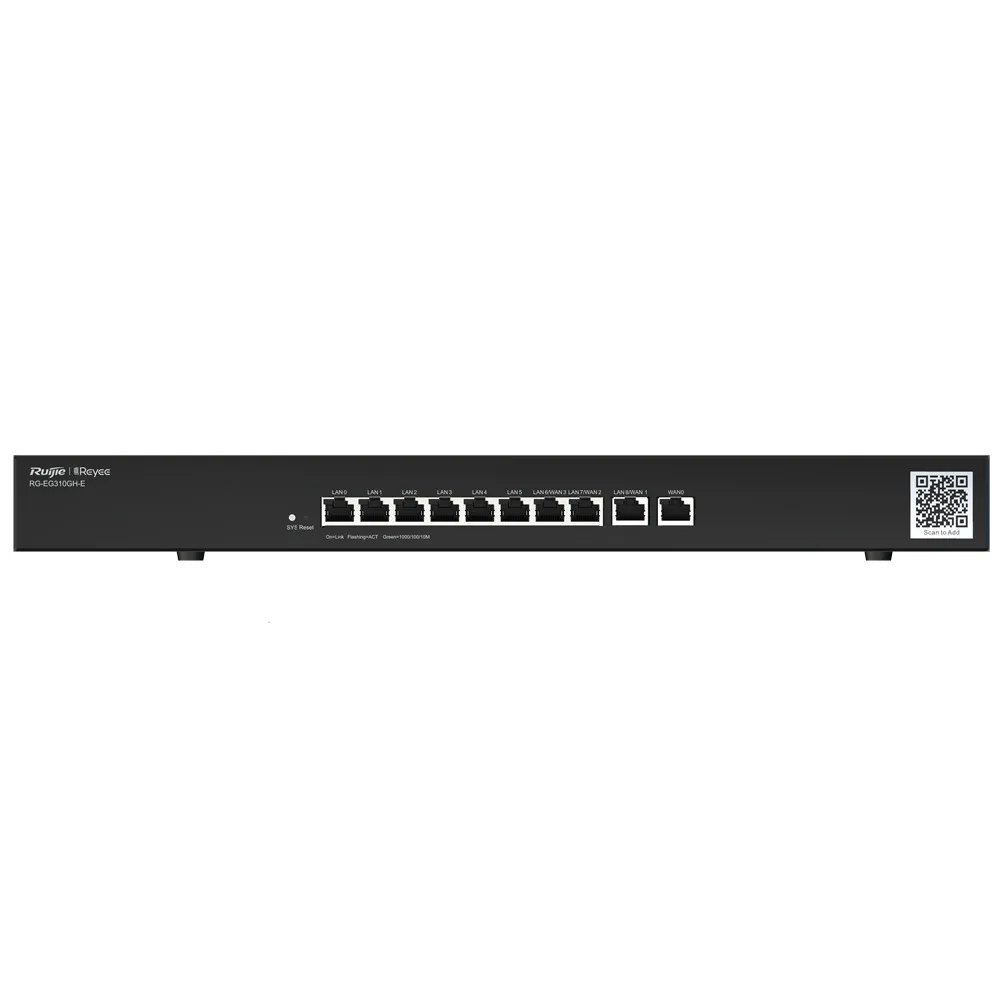 Reyee Router Controlador Cloud - 9 Puertos  LAN + 1 Puerto WAN - 10 Puertos RJ45 1Gbps - Admite hasta 4 WAN para failover o balanceo - Hasta 1500 Mbps de ancho de banda — imagen 3