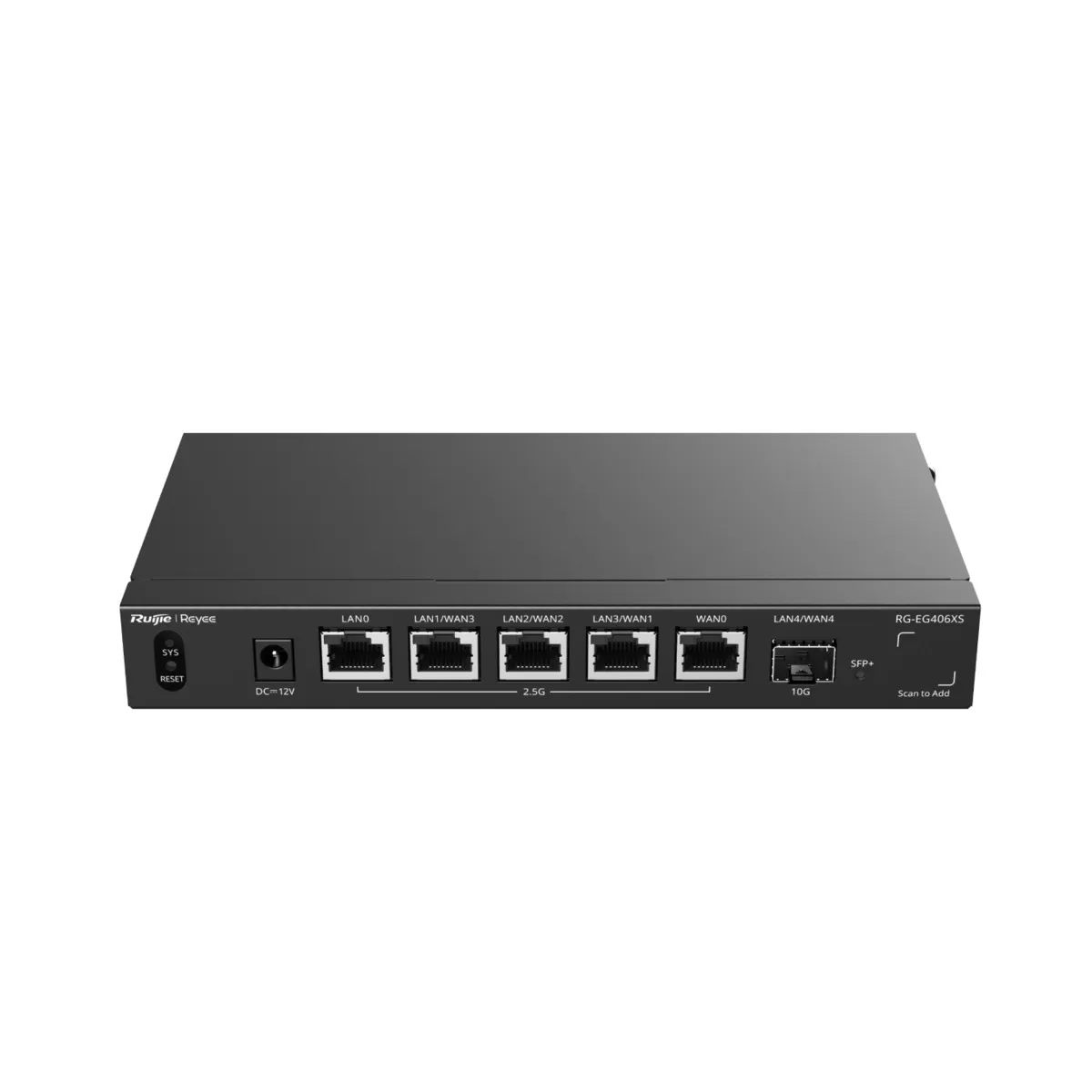 Reyee Router Cloud - 5 Puertos RJ45 2.5G + 1 SFP+ 10Gigabit - Funciones básicas de Firewall  - Admite hasta 5 WAN para failover o balanceo - Hasta 2500 Mbps de ancho de banda - Hasta 400 usuarios recomendados