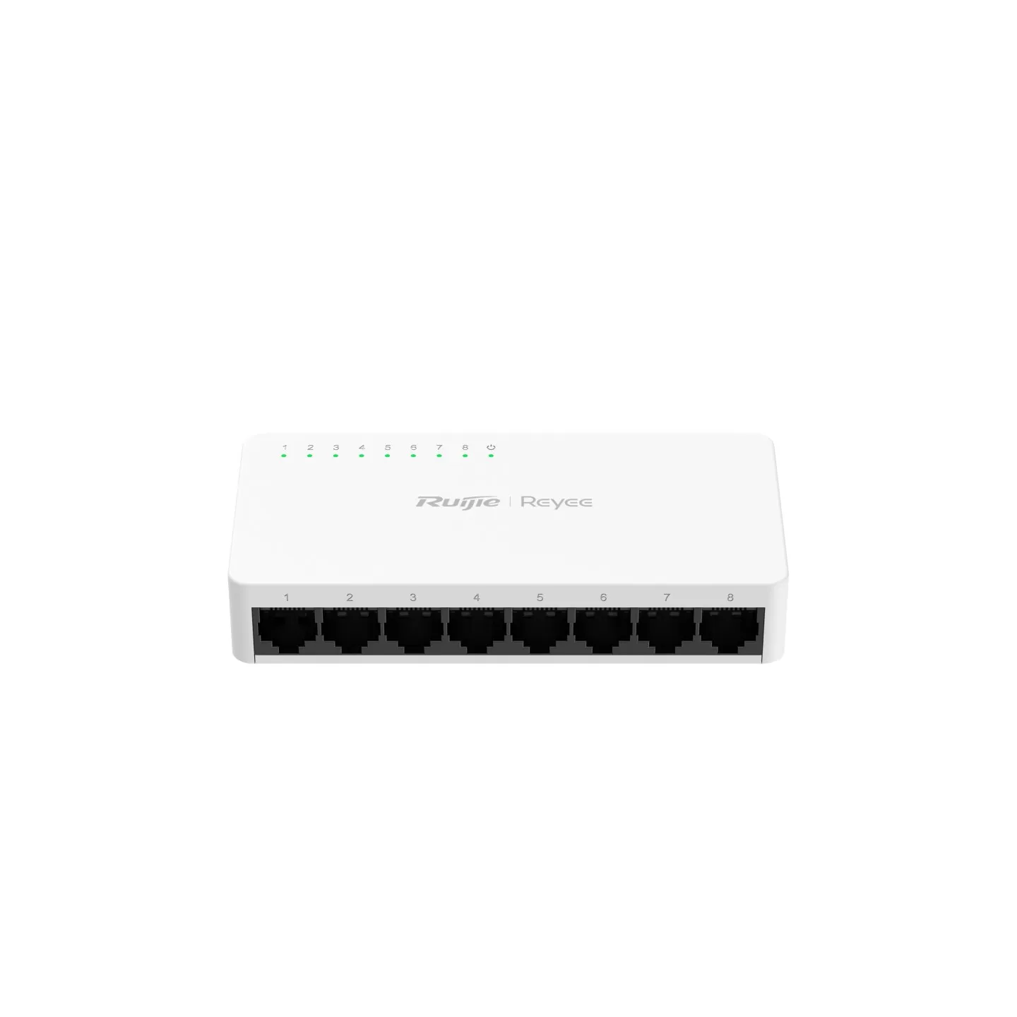 Reyee Switch Sobremesa - Carcasa Plástico - 8 puertos RJ45 - Velocidad 10/100/1000 Mbps - Plug and Play - Tecnología ahorro de energía
