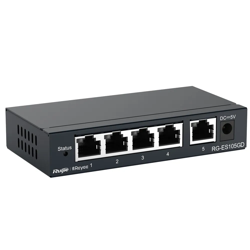 Reyee Switch Sobremesa - Carcasa Metal - 5 puertos RJ45 - Velocidad 1Gbps — imagen 2