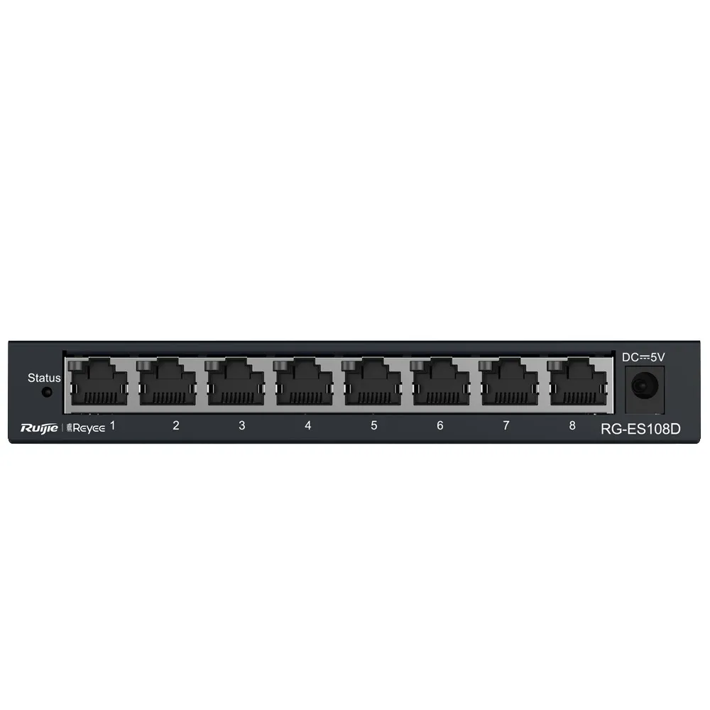 Reyee Switch Sobremesa - Carcasa Metal - 8 puertos RJ45 - Velocidad 100 Mbps — imagen 3