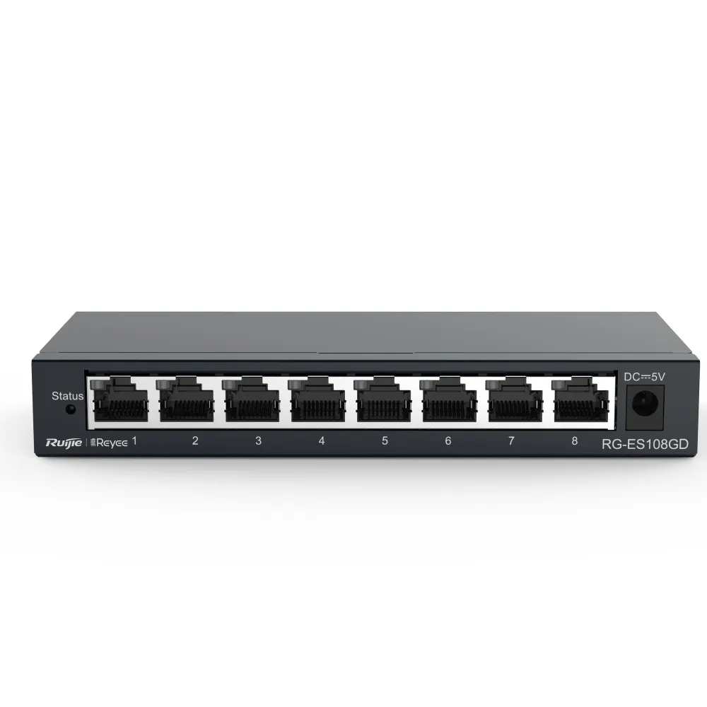 Reyee Switch Sobremesa - Carcasa Metal - 8 puertos RJ45 - Velocidad 10/100/1000 Mbps — imagen 2