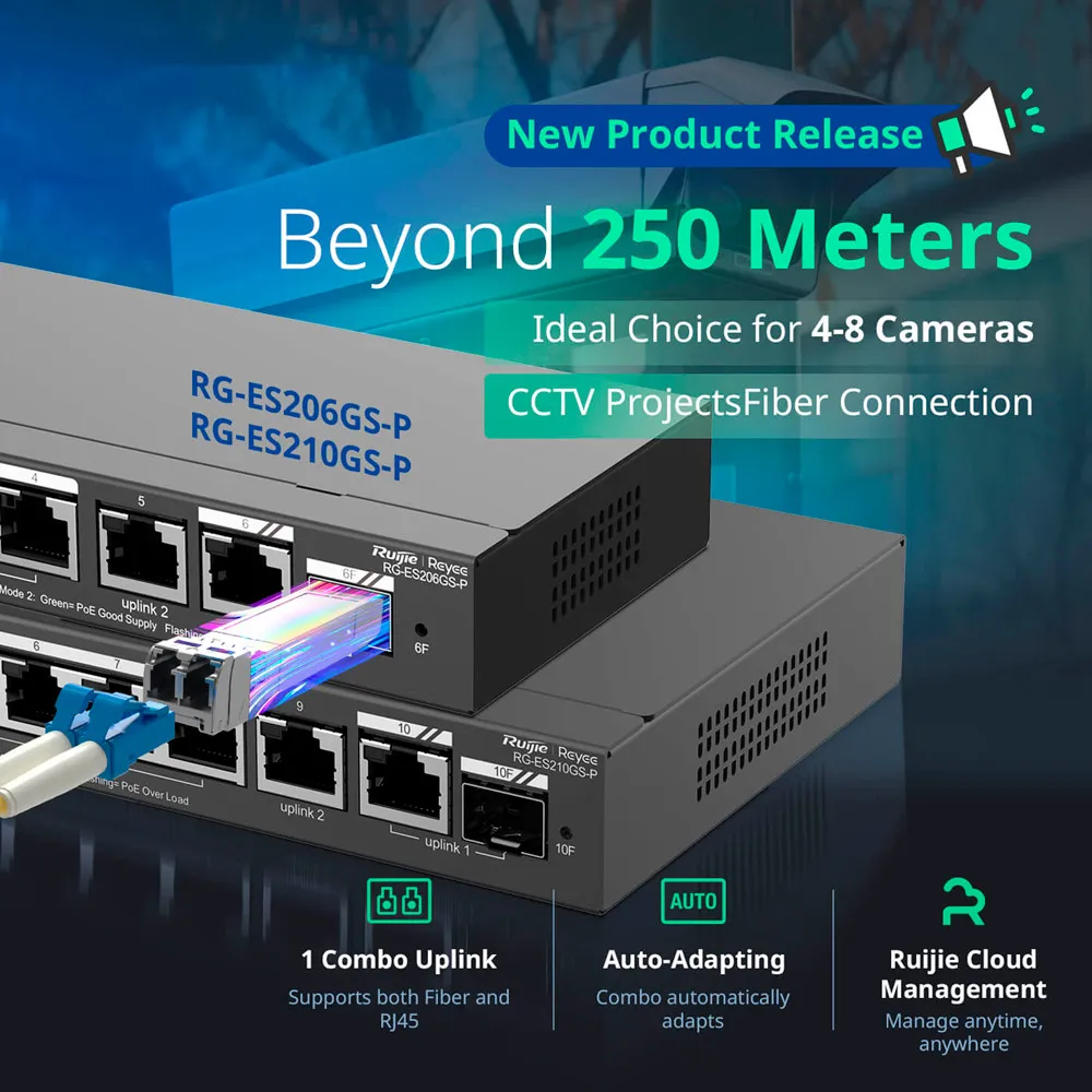 Reyee Switch PoE Cloud - 4 Puertos PoE+ + 2 Puertos  Rj45 + 1 SFP Combo - Máximo 54W — imagen 7