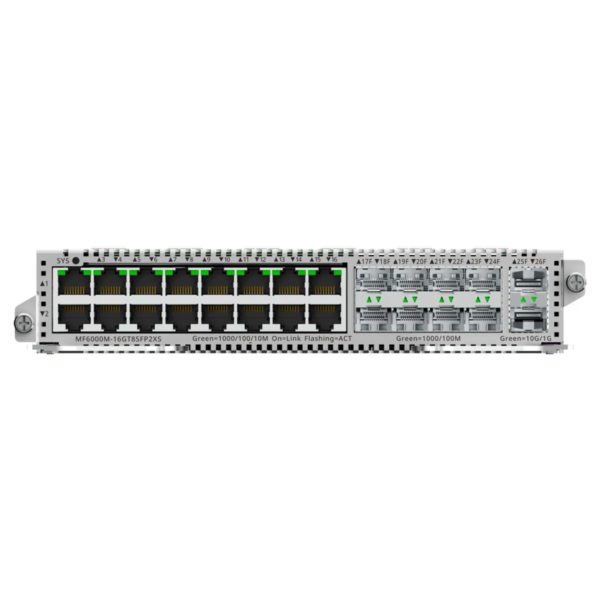 Modular RG-NBF6002M Switch Interface Card - 16 x RJ45 1 Gbps - 8 x SFP + 2 x SFP+ 10 Gbps