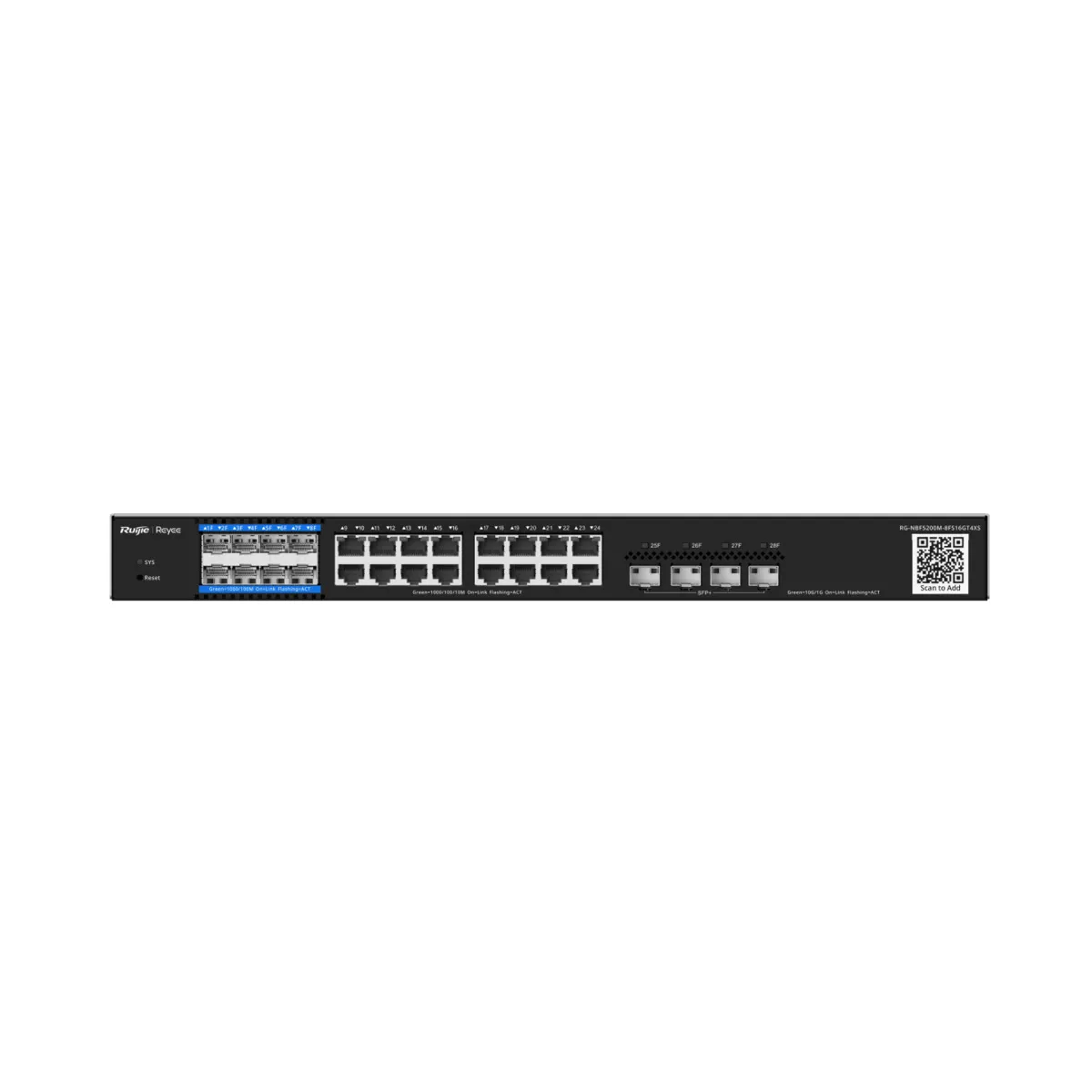 Reyee E-Lighten Switch Cloud Capa 3 - 16 puertos RJ45 Gigabit + 4 puertos SFP+ 10 Gbps - 8 Puertos SFP E-Lighten (PON/Ethernet) — imagen 3