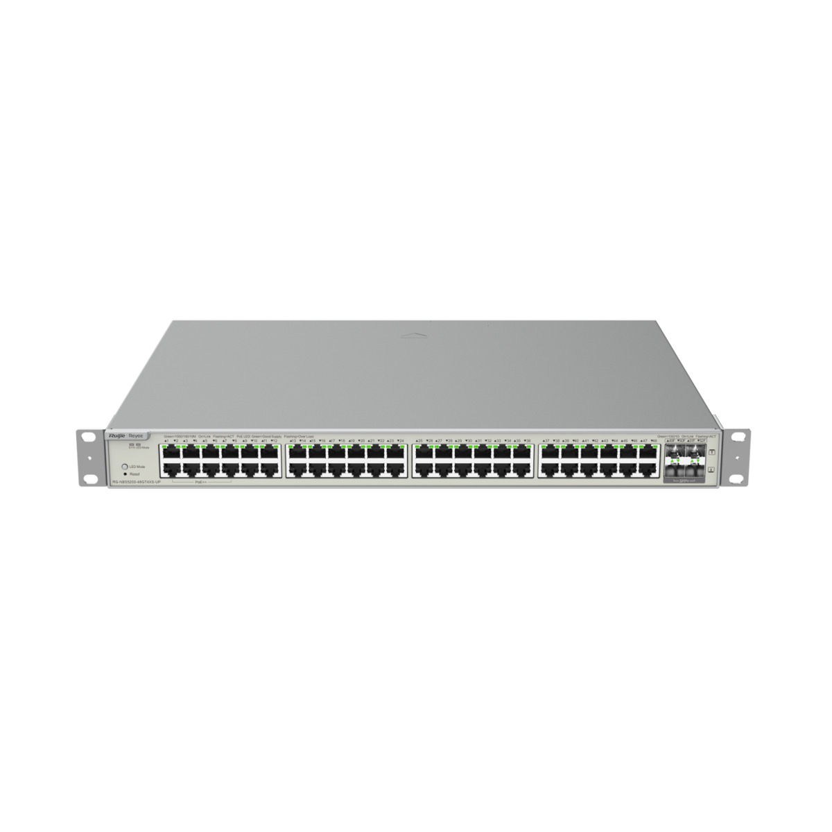 Reyee Switch Hi-PoE Cloud Capa 3 - 48 puertos PoE RJ45 Gigabit + 4 SFP+ 10Gb - 40 Puertos PoE+ (30W) + 8  Hi-PoE (90W) / 740W