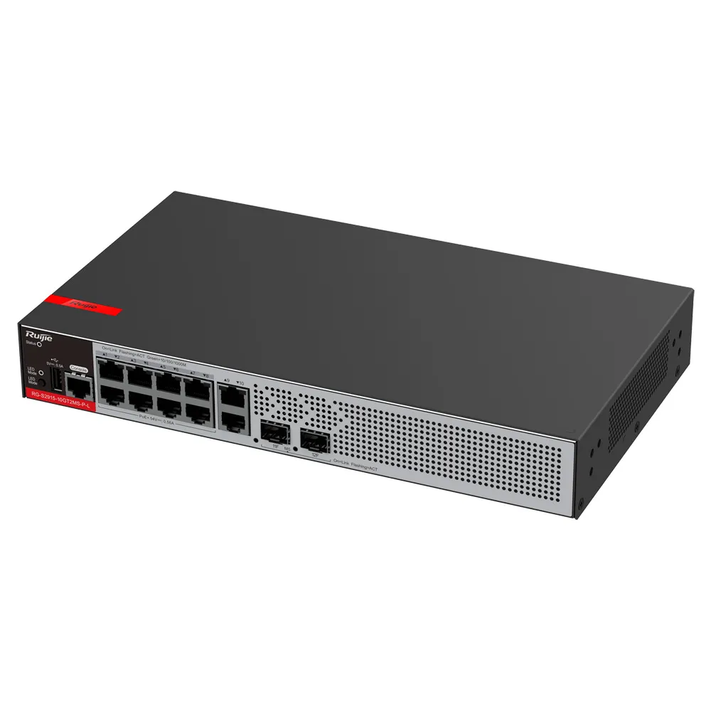 Ruijie Switch PoE Cloud Gestionable L2+ - 8 puertos RJ45 PoE+ 1G + 2 puertos SFP 1/2.5G / Hasta 125W potencia total — imagen 4