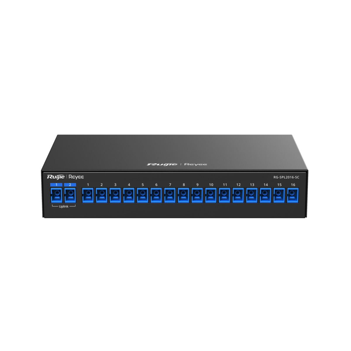 Reyee Splitter Óptico Pasivo - Longitud de onda 1260nm a 1650nm - Compatible con solución e-Lighten Reyee - 2 x Conectores SC uplink - 32 x Conectores SC para ONU´s - Enrackable y montaje en pared