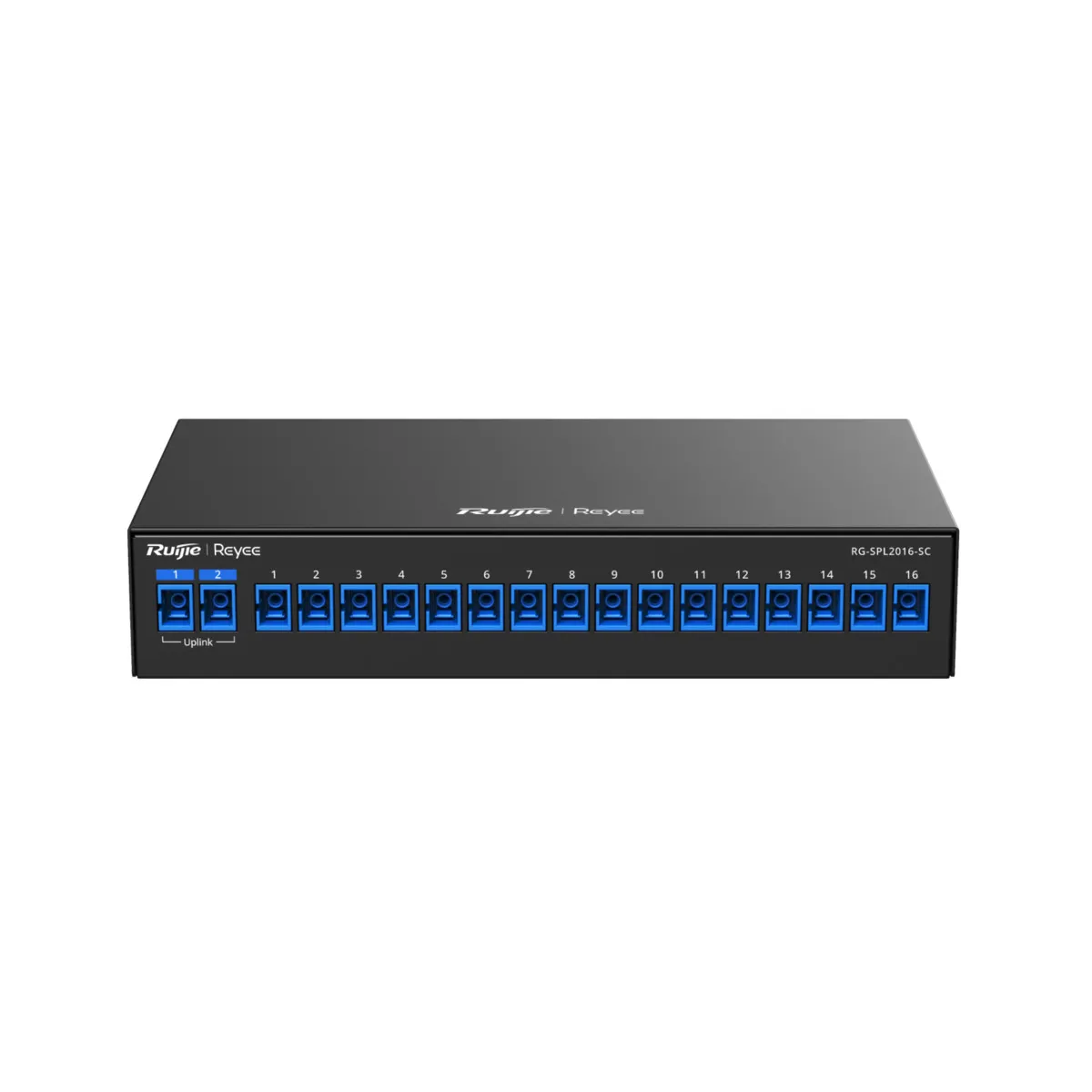 Reyee Splitter Óptico Pasivo - Longitud de onda 1260nm a 1650nm - Compatible con solución e-Lighten Reyee - 2 x Conectores SC uplink - 32 x Conectores SC para ONU´s - Enrackable y montaje en pared